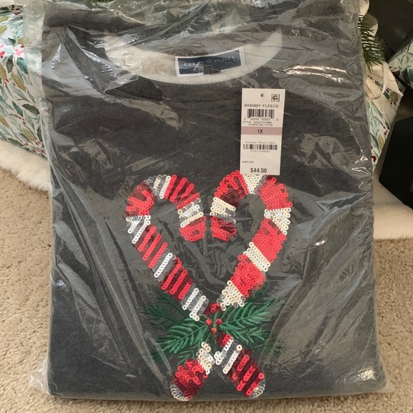 NWT Karen Scott Christmas sweatshirt - Picture 4 of 5